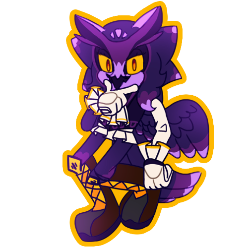 a chibi of an original character from Sonic, Nox the owl.