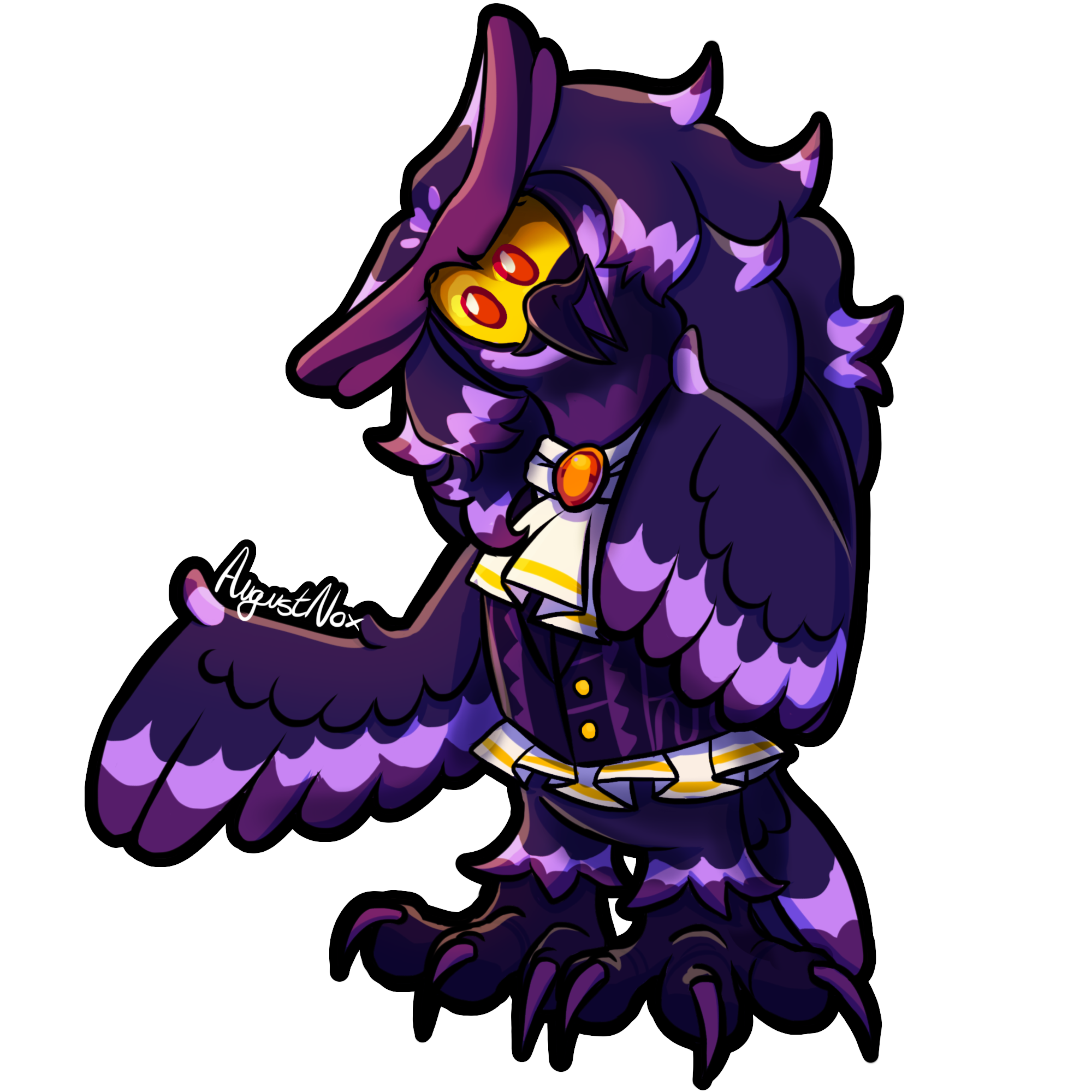 a cartoon owl drawn in the style of Club Penguin.