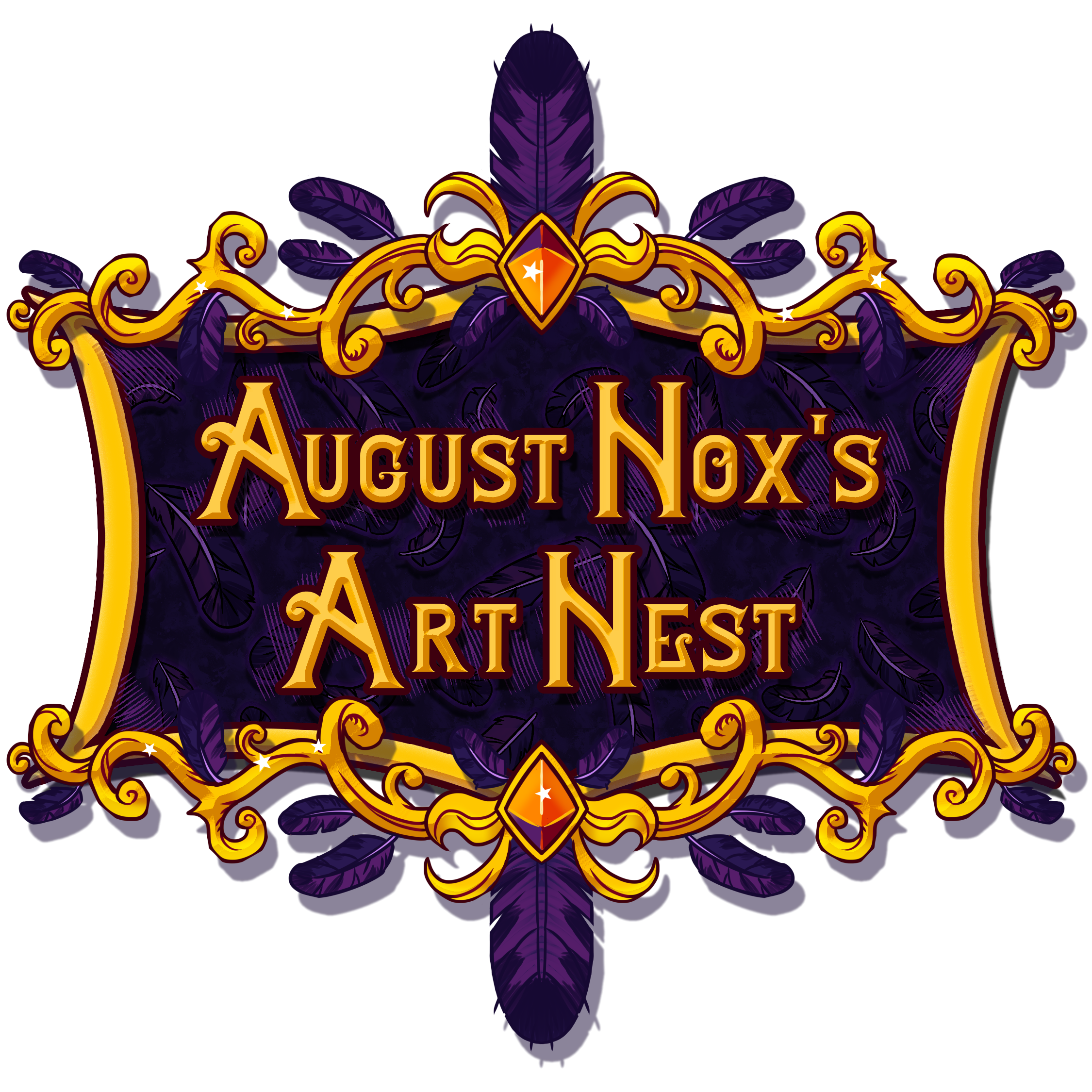 August Nox's Art Nest title in an ornamental style